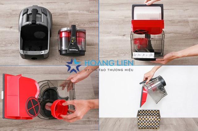 Máy trang bị hộp bụi dung tích lớn, dễ vệ sinh
